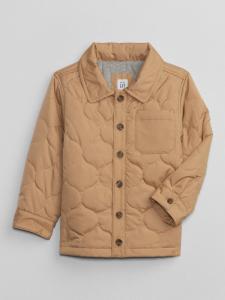Стеганая куртка Gap, коричневый