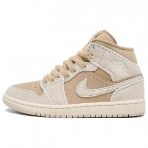 Jordan Женские кроссовки для скейтбординга Air 1 Mid top Light Brown