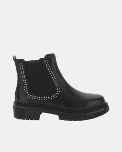 Женские ботильоны с эластичной вставкой, молнией и вставками Stonefly, черный