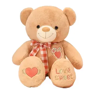Плюшевый мишка, плюшевая кукла с сердечком Tranquility and elegance, коричневый