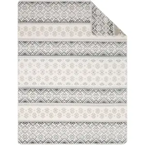 Плед Wohndecke Salzburg с северным узором Ibena, Grau/wollweiß