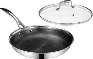 Сковорода DELUXE керамическая антипригарная с крышкой 30 см, черный