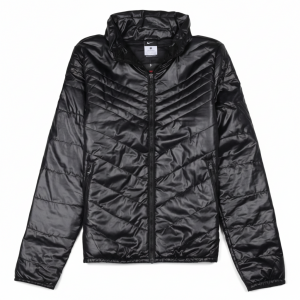 Nike Пуховая куртка женская черная, с воротником-стойкой, средней высоты