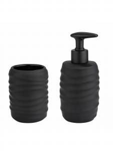 Wenko Комплект для ванной 'Illana' в черном цвете