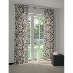 Шторка Lisburn с люверсами, 1 шт. Wirth, черный