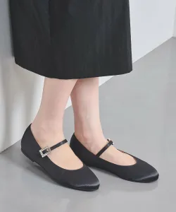 Атласные туфли Мэри Джейн, расшитые бисером United Arrows, цвет Black