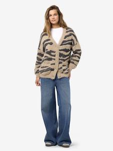 Noisy may Кардиган бежево-черного цвета