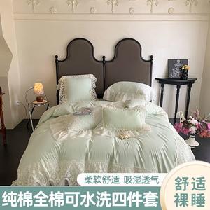 Belle Комплект постельного белья 1,8 м, 4 предмета, 100% хлопок, барокко, свежий зеленый