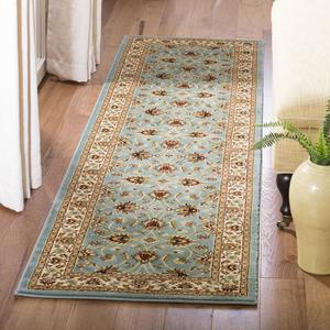 Ковер-ковер-дорожка SAFAVIEH, 69 x 488 см, коллекции Lyndhurst, Blue & Ivory, традиционный восточный дизайн, не линяет и прост в уходе, идеален для помещений с высокой проходимостью в гостиной, спальне (LNH553-6512)