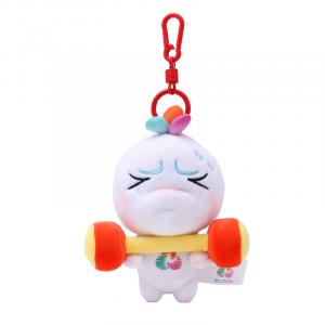 Плюшевый кулон Fifteenth National Games Mascot Shining With Joy Warm And Harmonious Great Bay Chicken HUGKIS, Cheerful Weightlifting Style