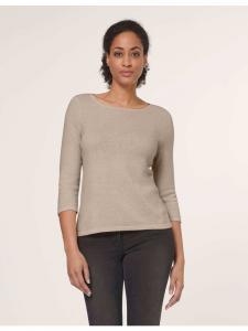 MADELEINE Кашемировый свитер с вырезом-лодочкой в берберском стиле