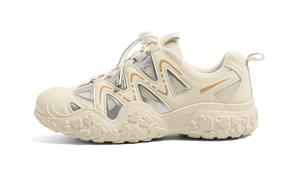 HUANQIU Высокие устойчивые к истиранию дышащие нескользящие массивные кроссовки женские бежевые, цвет Beige