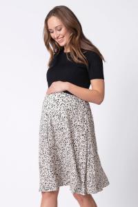 Бело-черное платье с вязаным верхом из коллекции для беременных и кормящих женщин Seraphine, черный