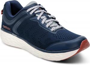 Мужские ортопедические кроссовки Aetrex Chase с поддержкой свода стопы - облегчение при подошвенном фасците, комфортная сетка, регулируемые шнурки, темно-синий