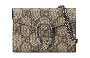 Сумка через плечо dionysus из ткани с кожаными вставками, кошелек, extra mini, женская, beige & ebony GUCCI