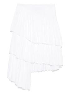 Асимметричная юбка в складку PNK, белый