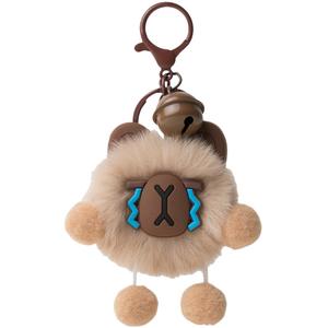 Креативная милая кукла-брелок капибара плюшевый кулон высота 7см Mise, хаки