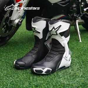 ALPINESTARS PROTECTS Мотоциклетные ботинки Xing SMX-6 V3, гоночные, защитные, чехлы для трека, бело-черные, дышащие, мужские, размер 41