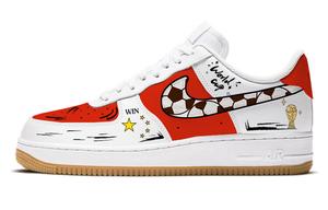 Кроссовки Nike Air Force 1 Skateboarding Shoes Men Low-top Red/white, белый