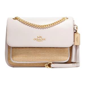 COACH Сумка кроссбоди из ткани с кожаными вставками