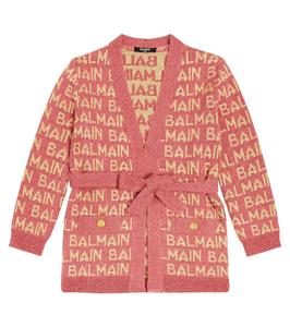 Кардиган интарсия Balmain Kids, красный