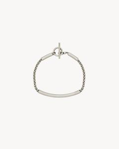 Браслет-цепочка из металла Saint Laurent, серебро