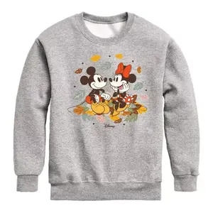Флисовая толстовка с рисунком Микки и Минни Маус для мальчиков 8-20 лет Disney, серый