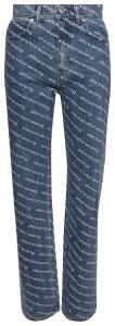 Джинсы Alexander Wang Ez Logo Crystal Jeans, синий
