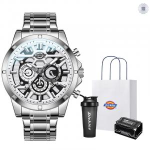 Dickies Часы Wrist Watch Quartz Movement Steel Strap White Dial Unisex Festival Box, 230U60LYXCL-545ASDS-71SY