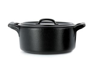 Кастрюля с крышкой, 45 мл, овальная, чугунная Revol Porcelaine France, черный