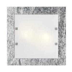 Потолочный светильник Lumicom Leaf Silber, 41x6x41 см цвет glas weiß/silber