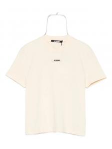 Футболка из хлопка с логотипом Jacquemus, нейтральный