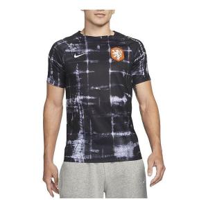 Футболка сборной Нидерландов предматчевая тренировочная футболка Nike, черный