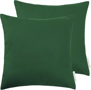 Декоративные подушки TOM TAILOR HOME "Dove", однотонные, чехлы без наполнителя, 2 шт. в упаковке 40х40 см, цвет flaschengrün + unifarben