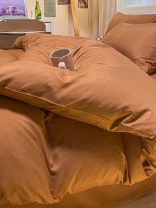 MIDO HOUSE Комплект постельного белья 4 предмета, размер 200х230 см, цвет Fan Dake Brown X