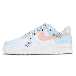 Nike Кроссовки для скейтбординга Air Force 1 с антискользящим покрытием, износостойкие, женские, светло-синие