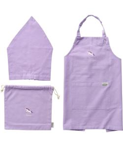 Детский фартук habituel с треугольным шарфом и сумкой на завязках.