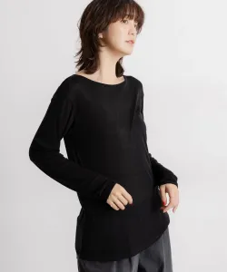 Пуловер из смесовой шерсти с прозрачным вырезом-лодочкой Studio Clip, цвет Black 19