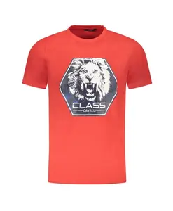 Красная хлопковая мужская футболка Cavalli Class, красный