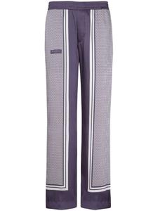 Balmain прямые брюки с принтом, фиолетовый