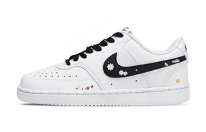 Nike Кроссовки Court Vision 1 Unisex низкие бело-черные