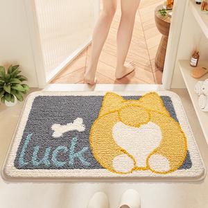 Dajiang Ковер 50х80 см из ПВХ, для ванной комнаты, с дизайном Corgi, нескользящий