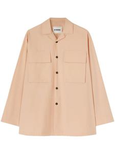 Jil Sander рубашка с логотипом, розовый