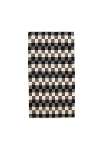 Натуральные махровые полотенца с клеткой 6217 natur-schwarz - 39 Cawö