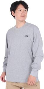 Мужская футболка с длинными рукавами The North Face, квадратный логотип на спине, быстросохнущая, с защитой от УФ-излучения и электростатического разряда, серый