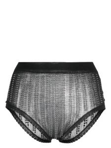 Rabanne декорированные трусы-брифы, черный