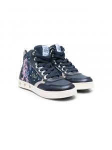 Geox Kids высокие кеды Frozen из коллаборации с Disney, синий