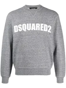 Толстовка с кристаллами DSQUARED2, серый