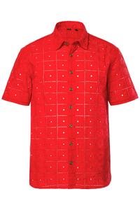 STHUGE Рубашка на пуговицах Regular fit в цвете Fire Red