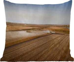 Подушка для улицы - Поле - Ферма - Трактор - Фермер - Загородная жизнь - 50 x 50 см - Водонепроницаемая - Подушка для отдыха - Удобная - Подушка с рисунком MuchoWow